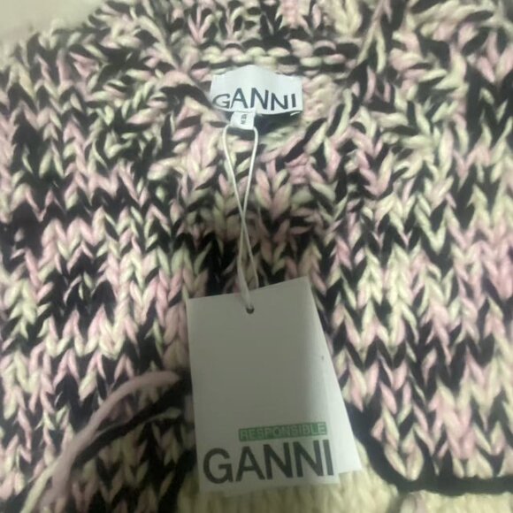 Ganni round neck short sleeveless knitted vest - Picture 7 of 7